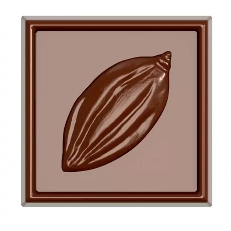 Chocolate World CW1540 Polycarbonate Caraque Square Cocoa Bean (Same as CW2431) Chocolate Mold - 34x34x5mm - 4.35gr - 3x7 Cav... Chocolate World CW1540 Polycarbonate Caraque Square Cocoa Bean (Same as CW2431) Chocolate Mold - 34x34x5mm - 4.35gr - 3x7 Cav...