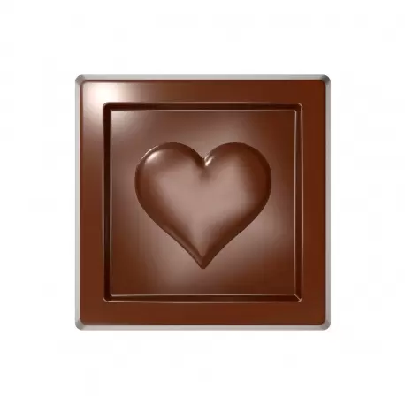 Chocolate World CW1959 Polycarbonate Heart Square Napolitain Chocolate Mold - 31.9 x 31.9 x 5 mm - 5.2gr - 3x7 Cavity - 275x1... Chocolate World CW1959 Polycarbonate Heart Square Napolitain Chocolate Mold - 31.9 x 31.9 x 5 mm - 5.2gr - 3x7 Cavity - 275x1...
