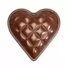 Polycarbonate Heart Bonbonniere Chesterfield Chocolate Mold - 117.5 x 110 x 35 mm - 245gr - 1x2 Cavity - Double Mold - 275x135mm
