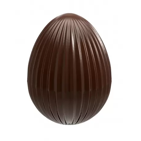 Polycarbonate Pleated Upper Part of Egg Chocolate Mold - 24.5 x 24.5 x 20 mm - 7.5gr - 3x8 Cavity - 275x135x24mm - Chocolate World