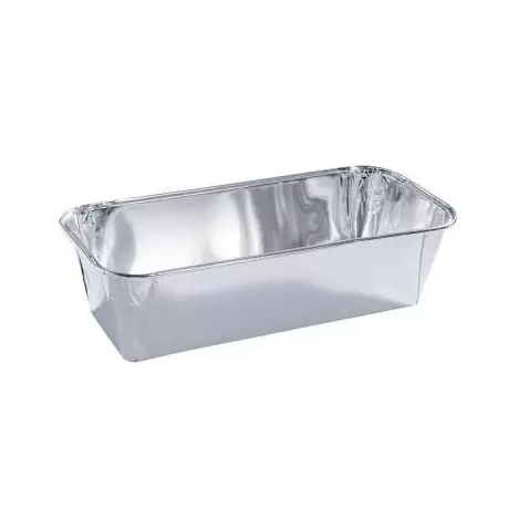 Disposable Aluminum Foil Loaf Pan Straight Smooth Sides - 160 x 80 x 58 mm - 595 ml - Pack of 100 Disposable Aluminum Foil Loaf Pan Straight Smooth Sides - 160 x 80 x 58 mm - 595 ml - Pack of 100