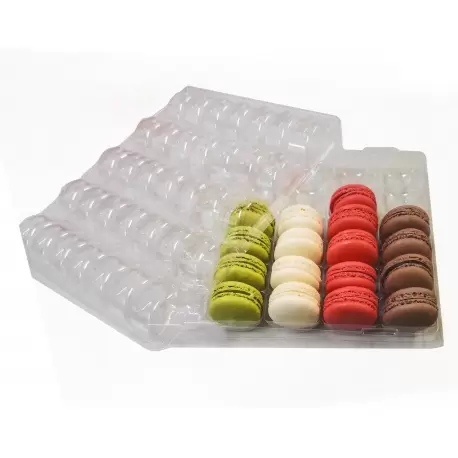 Pastry Chef's Boutique MAC35CL Clear Plastic Thermoformed Macarons Storage and Display Trays - 35 Macarons - Pack of 500 Maca... Pastry Chef's Boutique MAC35CL Clear Plastic Thermoformed Macarons Storage and Display Trays - 35 Macarons - Pack of 500 Maca...