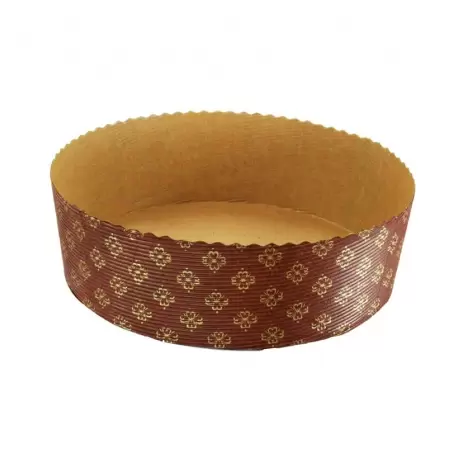 Round High Style Pannetone Paper Pan Ø 8-5/8" x 2-3/4" - 25 pcs Round High Style Pannetone Paper Pan Ø 8-5/8" x 2-3/4" - 25 pcs