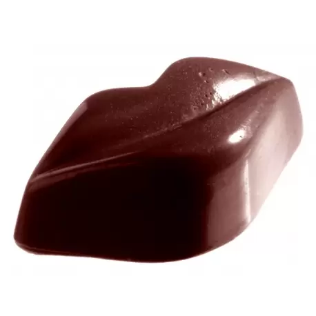 Chocolate World CW1296 Polycarbonate Glossy Lips Chocolate Mold - 49 x 26 x 17 mm - 15gr - 3x7 Cavity - 275x135x24mm Valentin... Chocolate World CW1296 Polycarbonate Glossy Lips Chocolate Mold - 49 x 26 x 17 mm - 15gr - 3x7 Cavity - 275x135x24mm Valentin...