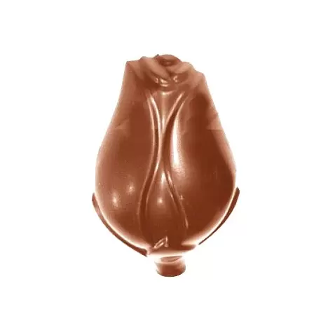 Polycarbonate Traditional Rose Flower - 54 x 32 x 16 mm - 14gr - 2x7 Cavity - 275 x 135 x 24 mm - Chocolate World