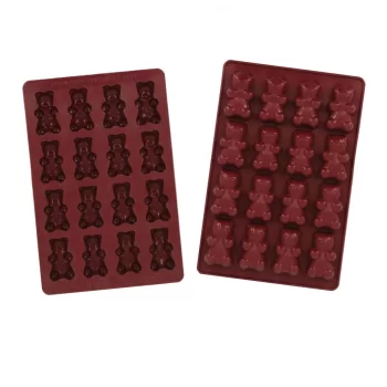 SILMAE Silicone Teddy Bear Mold - 58 x 33 mm - 16 Cavity - 290 x 190 mm