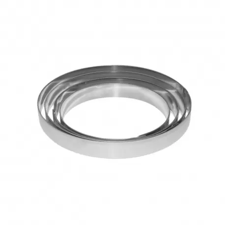 Pavoni X1803 Stainless Steel Round Tart Ring - Ø 18 x 3 cm Round Tart Ring Pavoni X1803 Stainless Steel Round Tart Ring - Ø 18 x 3 cm Round Tart Ring