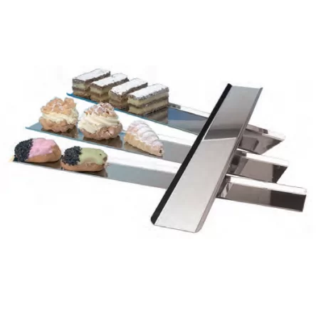 Pastry Chef's Boutique 40085 Stainless Steel Long Rectangle Display Tray for Pastries and Chocolates - 130 x 600 mm Display f... Pastry Chef's Boutique 40085 Stainless Steel Long Rectangle Display Tray for Pastries and Chocolates - 130 x 600 mm Display f...