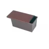 Pastry Chef's Boutique 10072 Non-Stick Steel Bread Mold With Lid 10”x 3.7”x 3.7'' Bread Molds