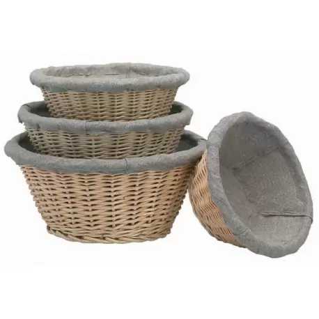 Matfer Bourgeat Banneton Linen Lined Proofing Basket 9 1/2'' - 2Lbs Bread Matfer Bourgeat Banneton Linen Lined Proofing Basket 9 1/2'' - 2Lbs Bread