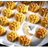 Chocolate World CW1520 Polycarbonate Halloween Pumpkin / Jack O Lantern - 35 x 29 x 16 mm - 12gr - 3x8 Cavity - 275x135x24mm ...