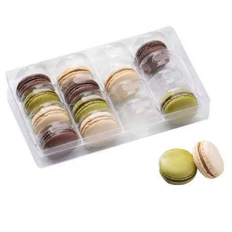 Pastry Chef's Boutique MAC16CL Clear Plastic Thermoformed Macarons Storage and Display Trays - 16 Macarons - Pack of 500 Maca... Pastry Chef's Boutique MAC16CL Clear Plastic Thermoformed Macarons Storage and Display Trays - 16 Macarons - Pack of 500 Maca...