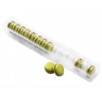 Pastry Chef's Boutique AWM15CL Clear Plastic Thermoformed Macarons Storage and Display Trays - 15 Macarons - Pack of 60 Maca...