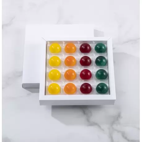 Pastry Chef's Boutique TREN16WH Matte White Closed Frame with Clear Plastic Insert Chocolate Candy Boxes - Holds 16 Chocolate... Pastry Chef's Boutique TREN16WH Matte White Closed Frame with Clear Plastic Insert Chocolate Candy Boxes - Holds 16 Chocolate...