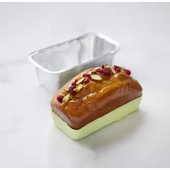 Disposable Aluminum Foil Loaf Pan Straight Smooth Sides - 160 x 80 x 58 mm - 595 ml - Pack of 100