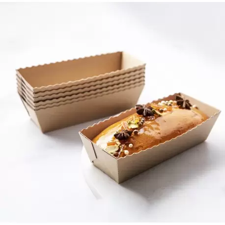 Novacart 169898 Kraft Heavy Cardboard Voyage Cake Loaf Pans - 185 x 80 x 50 mm - 500ml - Pack of 30 Cake and Loaf Paper Pans Novacart 169898 Kraft Heavy Cardboard Voyage Cake Loaf Pans - 185 x 80 x 50 mm - 500ml - Pack of 30 Cake and Loaf Paper Pans