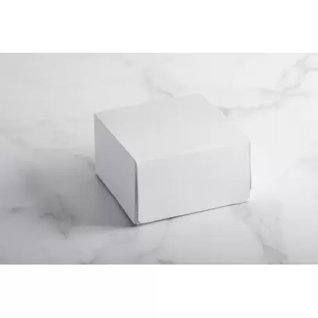 White Cardboard Pastry Cake Entremets Boxes - 20 x 20 x 10 cm - Pack of 50.