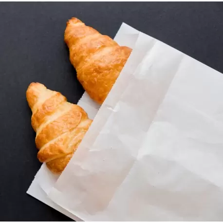 White Greaseproof Croissants Viennoiseries Bags - 340 x 180 mm - Pack of 500 White Greaseproof Croissants Viennoiseries Bags - 340 x 180 mm - Pack of 500