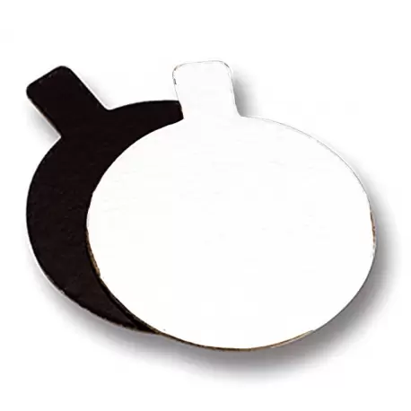 Pastry Chef's Boutique 15556WH Round Monoportion Double Sided White / Black Cake Board - 8 cm - 3 1/8'' - 200 pcs Mono Cake B... Pastry Chef's Boutique 15556WH Round Monoportion Double Sided White / Black Cake Board - 8 cm - 3 1/8'' - 200 pcs Mono Cake B...