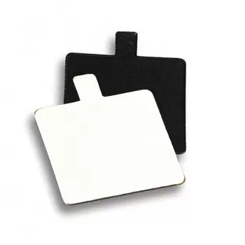 Square Monoportion Double Sided White / Black Cake Board 3.1''x3.1'' - 8 x 8 cm - 200 pcs