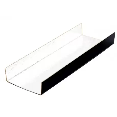 Pastry Chef's Boutique 15596WH Black / Gold Long Rectangle Foldable Monoportion Board - 13 x 4.5 cm - White Inside - 200pcs M... Pastry Chef's Boutique 15596WH Black / Gold Long Rectangle Foldable Monoportion Board - 13 x 4.5 cm - White Inside - 200pcs M...