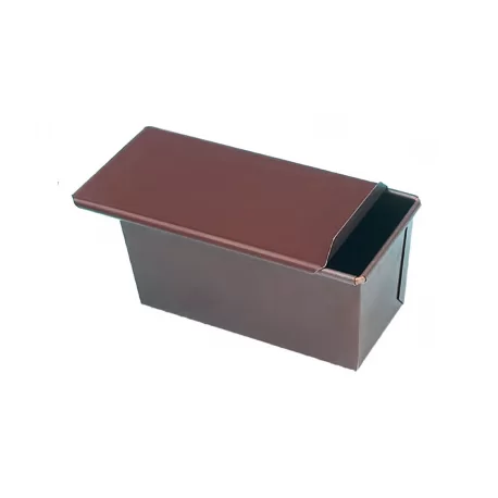 Pastry Chef's Boutique 10074 Nonstick Straight Loaf Bread Mold Pan with Cover- 25 x 9 x 9 cm - 1000gr Bread Molds Pastry Chef's Boutique 10074 Nonstick Straight Loaf Bread Mold Pan with Cover- 25 x 9 x 9 cm - 1000gr Bread Molds