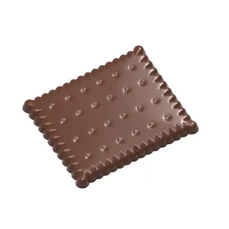 Polycarbonate Petit Buerre / Cookie Chocolate Mold - 59.5 x 50 x 5 mm - 14gr - 2x4 Cavity - 275x135x24mm - Chocolate World