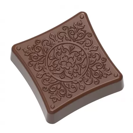 Polycarbonate Bonbonniere Chesterfield Chocolate Mold - 117 x 117 x 59 mm - 695gr - 1x2 Cavity - Double Mold - 275x135x24mm