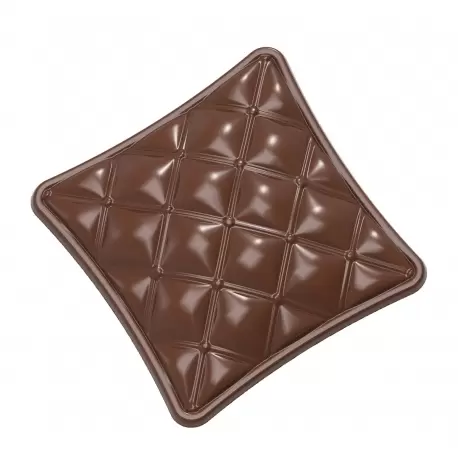 Polycarbonate Bonbonniere Chesterfield Chocolate Mold - 117 x 117 x 59 mm - 695gr - 1x2 Cavity - Double Mold - 275x135x24mm