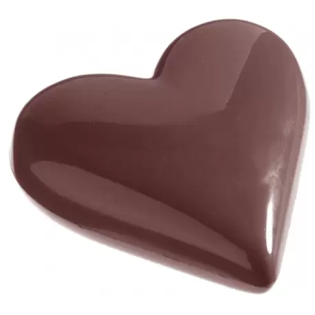 Chocolate World CW1148 Polycarbonate Glossy Heart Chocolate Mold - 119 x 104 x 23 mm - 205gr - 275x135x24mm Valentine's Molds Chocolate World CW1148 Polycarbonate Glossy Heart Chocolate Mold - 119 x 104 x 23 mm - 205gr - 275x135x24mm Valentine's Molds