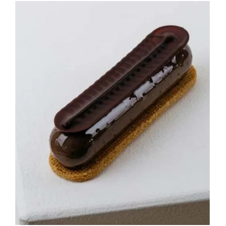 Frank Haasnoot 20FH05 Stainless Steel Feather Eclair by Frank Haasnoot - 120x25mm - makes 6 Ruler and Pastry Combs Frank Haasnoot 20FH05 Stainless Steel Feather Eclair by Frank Haasnoot - 120x25mm - makes 6 Ruler and Pastry Combs