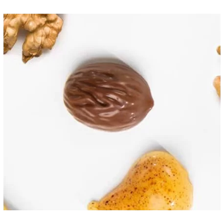 Polycarbonate Chocolate Praline Mold - NOCE WALNUT - 37x29x17.5mm - 11gr - 18 indents - Martellato