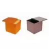 Pastry Chef's Boutique 10081 Non-Stick Cube Straight Loaf Bread Mold Pan with Cover- 18 x 18 x 18 cm - Bread Molds