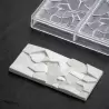 Polycarbonate Chocolate Tablet Bar Mold CRUSH by Fabrizio Fiorani - 155 x 77 x 10 mm - 3 pcs - 100 gr - 275 x 175 x 24 mm