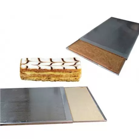 Pastry Chef's Boutique 11596 Double Sliding Perforated Aluminium Baking Sheet for Puff Pastry - 53 x 32.5 cm - Perforations Ø... Pastry Chef's Boutique 11596 Double Sliding Perforated Aluminium Baking Sheet for Puff Pastry - 53 x 32.5 cm - Perforations Ø...