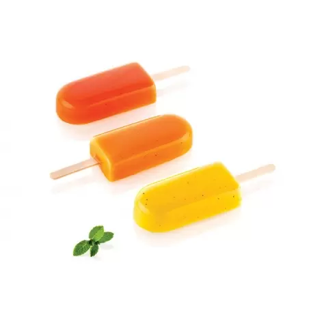 Silikomart GEL12 Cremino Set of 2 Ice Cream Molds - Tray and 50 Sticks Silikomart GEL12 Cremino Set of 2 Ice Cream Molds - Tray and 50 Sticks