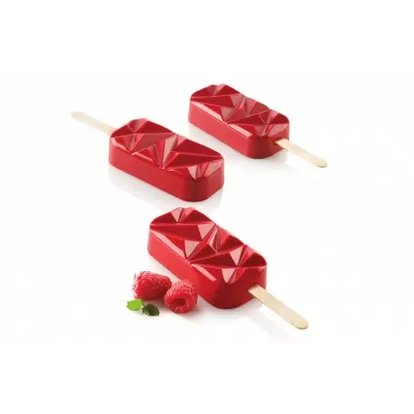 Silikomart GEL11 Shock Set of 2 Ice Cream Molds - Tray and 50 Sticks Silikomart GEL11 Shock Set of 2 Ice Cream Molds - Tray and 50 Sticks
