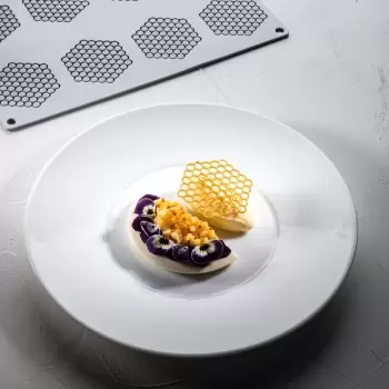 Pavoni HONEYCOMB Decoration Silicone Mold - 67.5x60.5x2mm - 2ml - 8 imprints