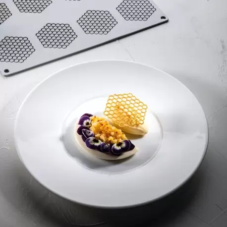 Pavoni HONEYCOMB Decoration Silicone Mold - 67.5x60.5x2mm - 2ml - 8 imprints