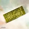 Polycarbonate Get Well Soon Tablet Bar Chocolate Bar - 118 x 50 x 8 mm - 45gr - 1x4 Cavity - 275x135x24mm