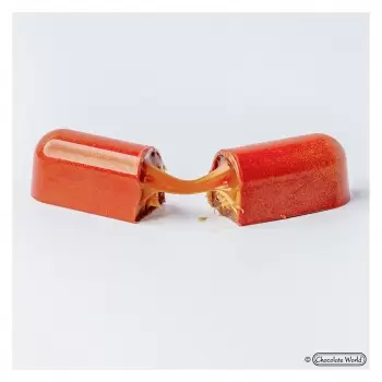 Polycarbonate Éclair Snack Bar Chocolate Mold by Carole Bertuccio - 78.5 x 19 x 20 mm - 29gr - 4x3 Cavity - 275x135x24mm