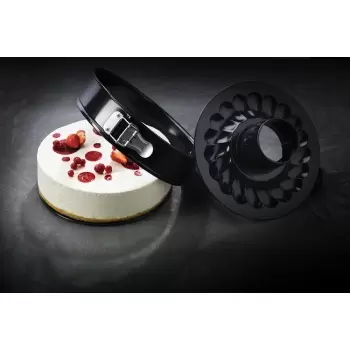 Matfer Bourgeat Exopan® Non-Stick Spring Form Molds - Diameter/Height 11”, 2 1/2”