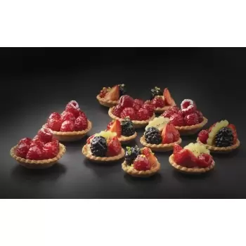 Matfer Bourgeat Exopan® Steel Non-Stick Plain Round Tartlet Mold - Dimensions: 5/13″ x 1 3/4″ -Pack of 25