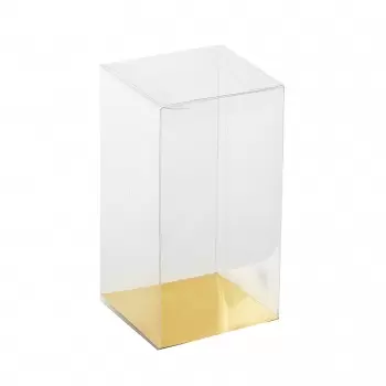 Large Clear Plastic Chocolate Tree, Egg Box Packaging with Gold Base - Pack of 25 - 180 x 180 x 250 mm