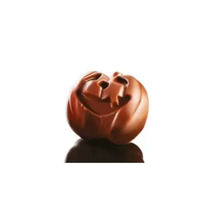 Polycarbonate Halloween Pumpkin Chocolate Mold - Double Mold - 34x31x15mm - 9+9 gr - 12+12 Cavity - 12 Whole fig - 275x175mm Polycarbonate Halloween Pumpkin Chocolate Mold - Double Mold - 34x31x15mm - 9+9 gr - 12+12 Cavity - 12 Whole fig - 275x175mm
