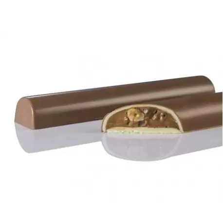 Martellato MA6102 Polycarbonate Chocolate Log CURVY Mold - 198 x 35 x23 mm - 4 Cavity -150 gr Bars & Napolitains Molds Martellato MA6102 Polycarbonate Chocolate Log CURVY Mold - 198 x 35 x23 mm - 4 Cavity -150 gr Bars & Napolitains Molds