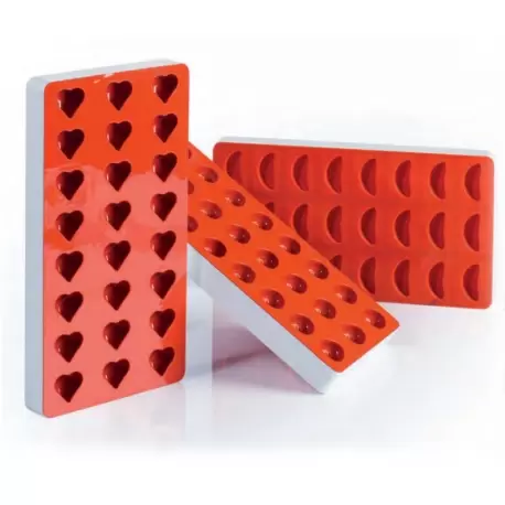 Martellato Jellies Strawberry Jelly Silicone Mold - 36 x 30 x 20 mm - 24 Cavity
