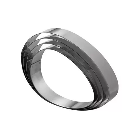 Martellato 27H4X13 Stainless Steel Egg Shaped Entremet Pastry Frame - 134x200x40mm Shaped Cake Rings Martellato 27H4X13 Stainless Steel Egg Shaped Entremet Pastry Frame - 134x200x40mm Shaped Cake Rings