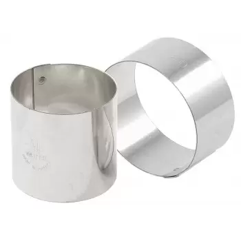 Matfer Bourgeat Individual Entremet Round Ring - Ø 2" x 2 2/3" - Pack of 4