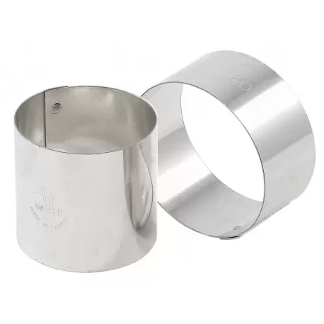 Matfer Bourgeat Individual Entremet Round Ring - Ø 2" x 2 2/3" - Pack of 4